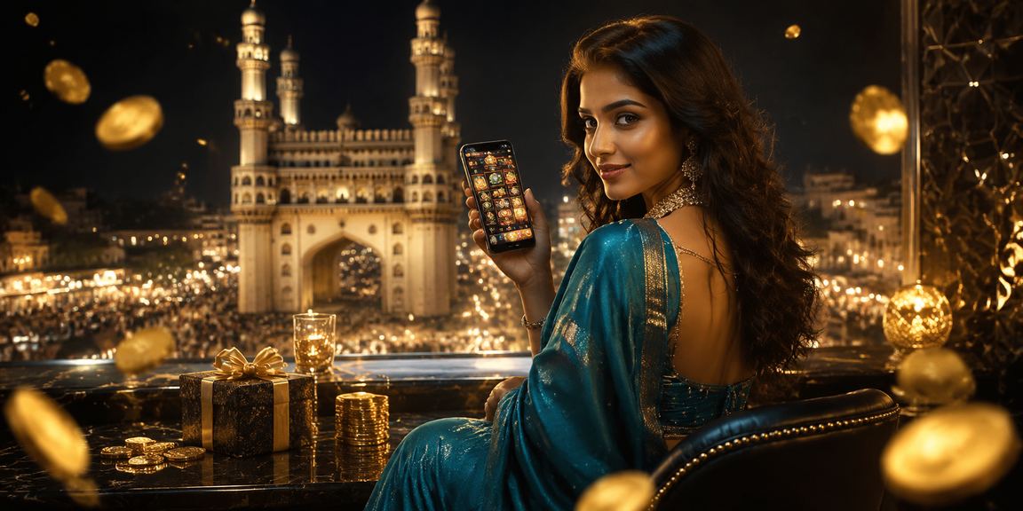 Player enjoying mobile casino games with bonuses in Hyderabad